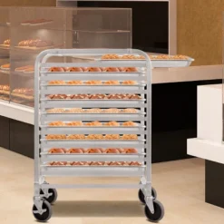 Costway 10 Sheet Aluminum Bakery Rack Silver Commercial Cookie Bun Pan Kitchen W/Wheel 11 Costway 10 Sheet Aluminum Bakery Rack Silver Commercial Cookie Bun Pan Kitchen W/Wheel -Living Space Shop GUEST d4da84cb 6b6c 413e affc c87981289a4b
