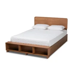 4 Drawer Vita Modern Transitional Wood Platform Storage Bed Walnut/Brown - Baxton Studio -Living Space Shop GUEST d50d721a 536c 4641 b3b5 7f3453c587ad