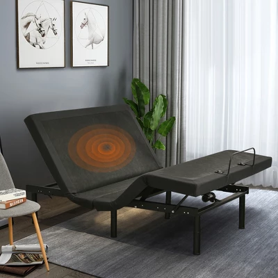 Costway Adjustable Bed Base Electric Bed Frame With Massage Remote Control Queen 1 Costway Adjustable Bed Base Electric Bed Frame With Massage Remote Control Queen