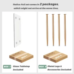 Costway Modern Glass Dining Table Rectangular Dining Room Table W/Metal Legs For Kitchen 17 Costway Modern Glass Dining Table Rectangular Dining Room Table W/Metal Legs For Kitchen -Living Space Shop GUEST d7a8f659 57f0 4e27 8fbe 744993246fb5