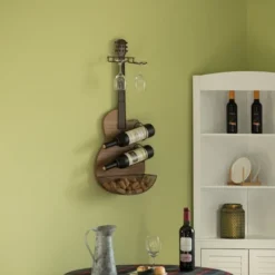 VintiquewiseBlack Metal Guitar Shaped Wine Rack Holder For Living Room, Dining, Or Entryway 9 VintiquewiseBlack Metal Guitar Shaped Wine Rack Holder For Living Room, Dining, Or Entryway -Living Space Shop GUEST d9c797df b100 4f9b b7ed a4c5e57f392f