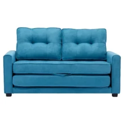 59.4" Upholstered Loveseat Sofa Couch, Pull-Out Sofa Bed With Side Pocket-ModernLuxe -Living Space Shop GUEST da27feaf f311 4e8f aa94 7749f3fc871d