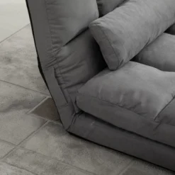 HOMCOM Convertible Floor Sofa Chair, Folding Couch Bed, Guest Chaise Lounge With 2 Pillows, Adjustable Backrest And Headrest 12 HOMCOM Convertible Floor Sofa Chair, Folding Couch Bed, Guest Chaise Lounge With 2 Pillows, Adjustable Backrest And Headrest -Living Space Shop GUEST db19ed08 552c 4b35 bc6a bedee43aa74e