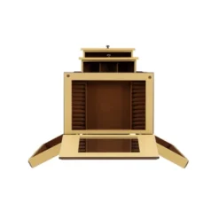 Beatrice Antique Parchment Hand Painted Jewelry Armoire - Powell Company -Living Space Shop GUEST db650748 e51f 4e23 82f0 144fb9ee2b2f