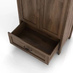 Nurembo 1 Drawer Wardrobe Closet Distressed Walnut - HOMES: Inside + Out -Living Space Shop GUEST dc241beb 6b05 41c4 b4d2 caa8c377d34b