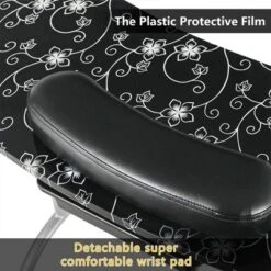 LEIBOU Professional 36 Inch Foldable Manicure Nail Technician Table With Removable Wrist Rest Cushion, Drawer, And Carrying Bag, Pattern -Living Space Shop GUEST dcf23e40 885a 4114 99c3 256d49bc5158