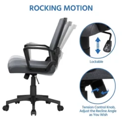 Yaheetech Adjustable Mid-Back Office Chair Computer Chair With Wheels 14 Yaheetech Adjustable Mid-Back Office Chair Computer Chair With Wheels -Living Space Shop GUEST dd2e862e 99a2 47fd 99bb 75758f85e380