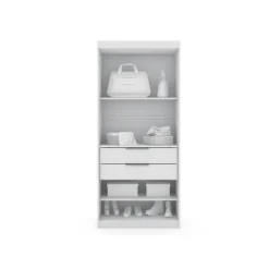 Mulberry 1 Open Sectional Closet White - Manhattan Comfort -Living Space Shop GUEST ddc29cdd 3222 42e0 9d92 ad4a1990ae72