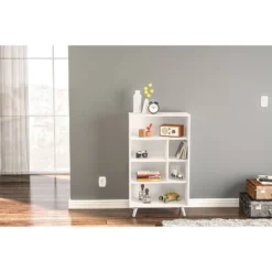 40.75" Sidney 4 Shelf Bookshelf White - Polifurniture -Living Space Shop GUEST dece1354 a197 42c6 a33c 39e449065d00