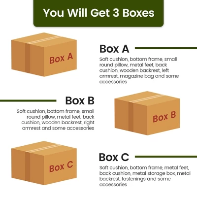 Costway Modular 3-Seat Sofa Couch W/ Socket USB Ports & Side Storage Pocket Army Green 9 Costway Modular 3-Seat Sofa Couch W/ Socket USB Ports & Side Storage Pocket Army Green - Image 9