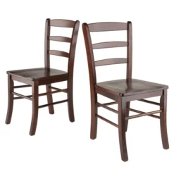 3pc Inglewood Dining Table With 2 Ladderback Chairs Walnut - Winsome -Living Space Shop GUEST e0621001 d903 4fb9 80f3 3e98bf51321c
