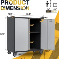 AOBABO Steel Wheeled Lockable Tool Box Supply Cabinet Organizer With Adjustable Storage Shelves For Homes, Offices, And Garages 7 AOBABO Steel Wheeled Lockable Tool Box Supply Cabinet Organizer With Adjustable Storage Shelves For Homes, Offices, And Garages -Living Space Shop GUEST e0c1af55 abc0 47a1 9606 0bf2e9075c96