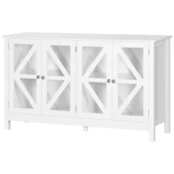HOMCOM Kitchen Sideboard, Tempered Glass Door Buffet Cabinet With Adjustable Storage Shelf For Living Room, Kitchen, Study, White 7 HOMCOM Kitchen Sideboard, Tempered Glass Door Buffet Cabinet With Adjustable Storage Shelf For Living Room, Kitchen, Study, White -Living Space Shop GUEST e2d2a065 c8b3 4c98 9692 d8e3001eb3b1