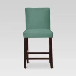 25" Velvet Parsons Counter Height Barstool Wood - Threshold™ -Living Space Shop GUEST e3973a5e 5bf0 429e 8c8c 321e5ddb261c