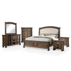 6pc Lellen Bedroom Set Beige/Rustic Natural Tone - HOMES: Inside + Out -Living Space Shop GUEST e399fb03 4694 4d17 a9dd 4cbb64bf211b