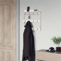 Emma And Oliver Wall Mounted Mug Rack With 12 Coffee Cup Hangers And Built-In Shelf For Coffee, Sugar & More 15 Emma And Oliver Wall Mounted Mug Rack With 12 Coffee Cup Hangers And Built-In Shelf For Coffee, Sugar & More -Living Space Shop GUEST e3d76a06 2127 4e4e 8d8a 526a76358ac3