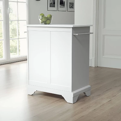 Lafayette Stone Top Portable Kitchen Island/Cart White - Crosley 3 Lafayette Stone Top Portable Kitchen Island/Cart White - Crosley - Image 3