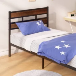 Roman Bamboo And Metal Platform Bed Frame Brown - Zinus -Living Space Shop GUEST e4ed9821 86b4 4d67 9481 4e800a6a0898