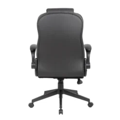 Executive High Back Leatherplus Flip Armchair Black - Boss Office Products -Living Space Shop GUEST e58366ea 0413 45ab bc8a a171e3618417