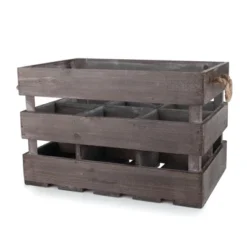 Twine 4281 Farm House Decor, Wood Wine Holder Rustic Farmhouse Wooden 6 Bottle Crate, Dark Wood, Brown Finish 7 Twine 4281 Farm House Decor, Wood Wine Holder Rustic Farmhouse Wooden 6 Bottle Crate, Dark Wood, Brown Finish -Living Space Shop GUEST e58acbe1 653f 428a b892 005c176bc390
