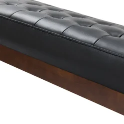 Olga 55.5" Wide Mid-century Modern Genuine Leather Bedroom Bench |ARTFUL LIVING DESIGN 17 Olga 55.5" Wide Mid-century Modern Genuine Leather Bedroom Bench |ARTFUL LIVING DESIGN -Living Space Shop GUEST e702dcff 7185 4d70 8f90 f9be25c2bfcb