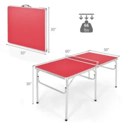 60'' Portable Table Tennis Ping Pong Folding Table W/Accessories Indoor Game -Living Space Shop GUEST e705a271 67f9 4b0e a8dc cdd4bd1c6f5e