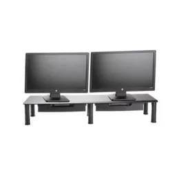 Mind Reader Large Dual Monitor Stand With Storage Riser Black -Living Space Shop GUEST e71ba07b 1171 438d 81d4 c6451953a4b4