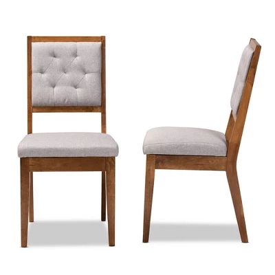 2pc Gideon Wood Dining Chair Set - Baxton Studio 2 2pc Gideon Wood Dining Chair Set - Baxton Studio - Image 2