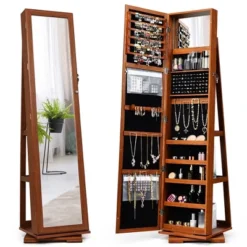 Costway 360degree Rotatable Jewelry Cabinet 2-in-1 Lockable Mirrored Organizer -Living Space Shop GUEST e8c519bb d19e 4a33 aad2 1fefe023e481