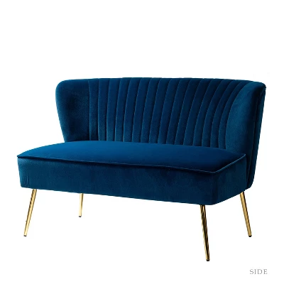 Velvet Nicolas Loveseat Sofa | Karat Home 12 Velvet Nicolas Loveseat Sofa | Karat Home - Image 12