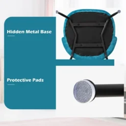 Tangkula Dining Chair Set Of 2 Upholstered Velvet Chair Set W/ Metal Base For Living Room -Living Space Shop GUEST e9a5247c f744 43f5 a02d cd5a17765269