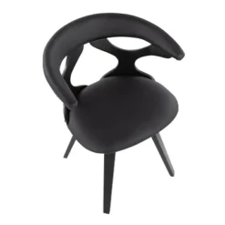 Gardenia PU Leather/Wood Dining Chair Black - LumiSource -Living Space Shop GUEST eadd8418 3783 4a5f a396 cf64fb972900