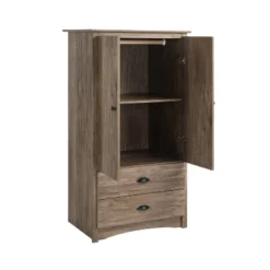 Salt Spring 2 Door Armoire Drifted Gray - Prepac -Living Space Shop GUEST eb789d1b 1bbf 47fc a9c2 078214147fd2