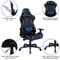 Emma And Oliver Gaming Bundle-Desk, Cup Holder/Headphone Hook & Reclining Chair -Living Space Shop GUEST ec262242 0c82 4bec bf49 8f9f8b479277