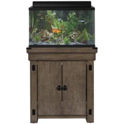 Wildwood 20 Gallon Aquarium Or Terrarium Tank Stand, Rustic Gray - Ollie & Hutch