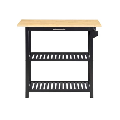 Designs2Go 3 Tier Butcher Block Kitchen Prep Island With Drawer - Breighton Home 5 Designs2Go 3 Tier Butcher Block Kitchen Prep Island With Drawer - Breighton Home - Image 5
