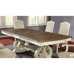 Bernerd Pedestal Base Extendable Dining Table White - HOMES: Inside + Out -Living Space Shop GUEST ed182503 6249 4109 9d49 41195019dcae