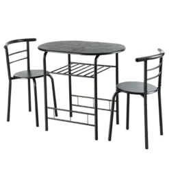 Costway 3 Pcs Dining Set 2 Chairs And Table Compact Bistro Pub Breakfast Home Kitchen 20 Costway 3 Pcs Dining Set 2 Chairs And Table Compact Bistro Pub Breakfast Home Kitchen -Living Space Shop GUEST ed80219f 1b5a 42b2 b369 2620bf8d8aec