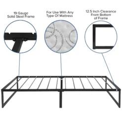 Emma And Oliver 14" Platform Bed Frame & 10" Mattress In A Box - No Box Spring Required 19 Emma And Oliver 14" Platform Bed Frame & 10" Mattress In A Box - No Box Spring Required -Living Space Shop GUEST ee1f37f1 38d9 4577 bfe9 dd33c8117683
