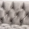 Zanetta Velvet Finished Sofa Gray - Baxton Studio