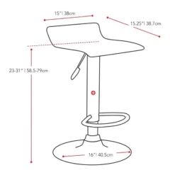 Set Of 2 Adjustable Curved Leatherette Barstool - Corliving 13 Set Of 2 Adjustable Curved Leatherette Barstool - Corliving -Living Space Shop GUEST ef8c5500 a5a0 4f76 a791 35494dd44d2b