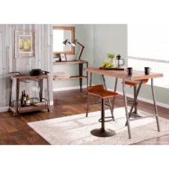 Oregon Industrial Bar Cart Antique - LumiSource -Living Space Shop GUEST efca6a61 3462 46c2 b0da baf1da5e3c9a