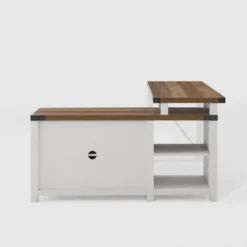 Farmhouse Rustic L Shaped Desk With Storage - Saracina Home -Living Space Shop GUEST f043f844 e2f6 40d3 af69 2275571e1a6a