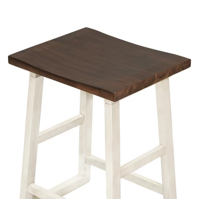 Rustic Wood Counter Height 5-Piece Dining Set With 4 Stools - ModernLuxe 10 Rustic Wood Counter Height 5-Piece Dining Set With 4 Stools - ModernLuxe - Image 10