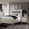 2pc Queen La Mesa Bedroom Set With Nightstand Silver - HOMES: Inside + Out