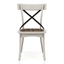 5pc Piker Round Dining Set Dark Walnut/Antique White - HOMES: Inside + Out -Living Space Shop GUEST f1f66841 2ba1 4519 8225 cb8c5d303586