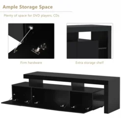 Modern TV Stand For TVs Up To 70'', UV High Gloss Surface Entertainment Center With DVD Shelf-ModernLuxe -Living Space Shop GUEST f2537689 2c89 4c8c 9b18 bdb03cf244d0
