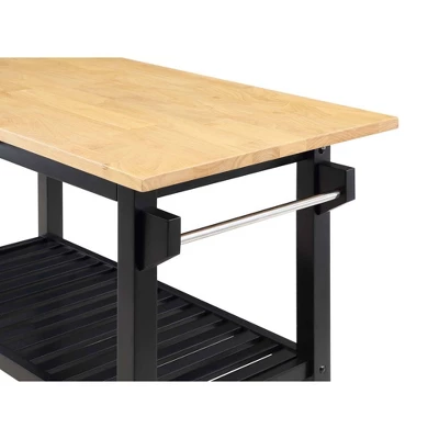 Designs2Go 3 Tier Butcher Block Kitchen Prep Island With Drawer - Breighton Home 7 Designs2Go 3 Tier Butcher Block Kitchen Prep Island With Drawer - Breighton Home - Image 7