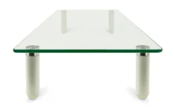 Mount-It! Glass Desktop Monitor Stand Riser | Raised Laptop Stand Organizer | 22 Inches Wide Clear Tempered Glass | Supports Up To 44 Pounds -Living Space Shop GUEST f2e8efe4 8571 4a97 96c4 ea36abffb06e