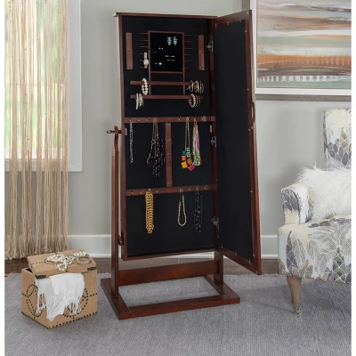 Chiara Cheval Mirror/Jewelry Wardrobe Walnut - Powell Company 9 Chiara Cheval Mirror/Jewelry Wardrobe Walnut - Powell Company - Image 9